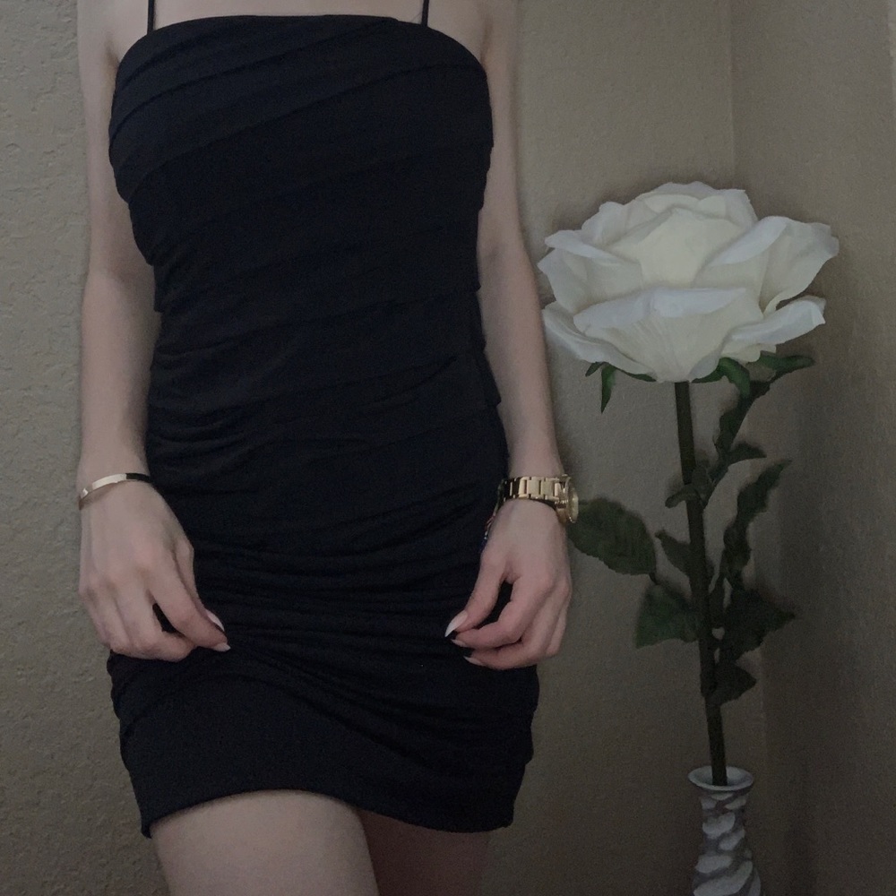 Black short dress